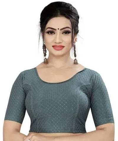 Trendy Jacquard Stretchable Blouse For Women