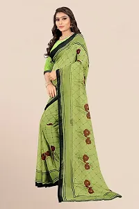 Elegant Georgette Printed Saree with Blouse piece For Women-thumb3