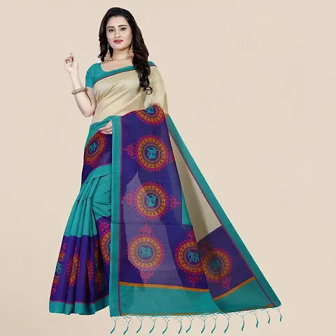 Elegant Chanderi Cotton Saree with Blouse piece 