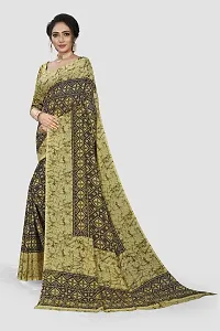 Beautiful Green Georgette Printed Saree With Blouse Piece For Women-thumb3