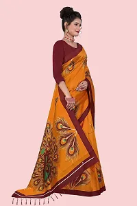 Elegant Art Silk Printed Saree with Blouse piece For Women-thumb2