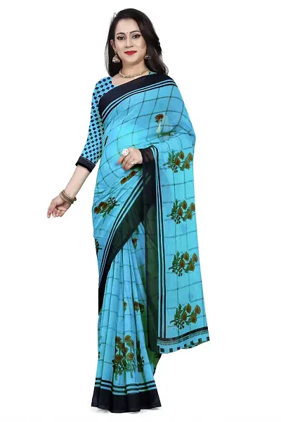 Beautiful Georgette Self Pattern Saree For Women