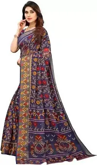 Elegant Cotton Silk Printed Saree with Blouse piece For Women-thumb4