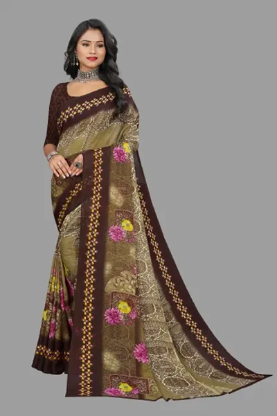 Elegant Polycotton Saree without Blouse piece For Women