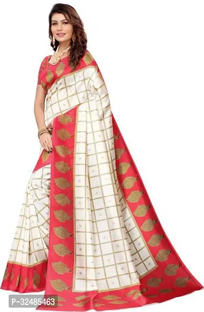 Elegant Art Silk Printed Saree with Blouse piece For Women-thumb5