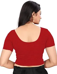 Reliable Red Lycra Blend Stitched Blouses For Women-thumb2