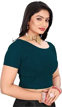 Reliable Blue Lycra Blend Stitched Blouses For Women-thumb1