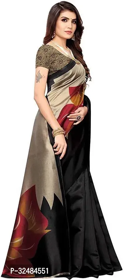 Elegant Art Silk Printed Saree with Blouse piece For Women-thumb3