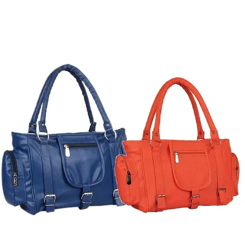 Elegant Combo Set Of Artificial Leather Solid Handbags