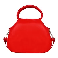 Stylish Red New Print PU Heart Sling Bag For Girls And Women-thumb1