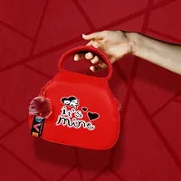 Stylish Red New Print PU Heart Sling Bag For Girls And Women-thumb3