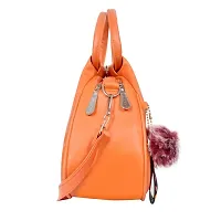 Stylish Orange New Print  PU Heart Sling Bag For Girls And Women-thumb1