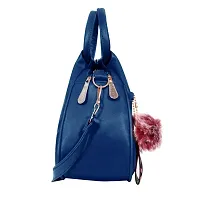 Stylish Blue New Print  PU Heart Sling Bag For Girls And Women-thumb1