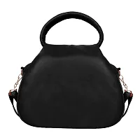 Stylish Black New Print PU Heart Sling Bag For Girls And Women-thumb2