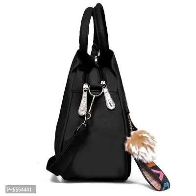 Elegant Black New PU Heart Sling Bag For Girls And Women-thumb2
