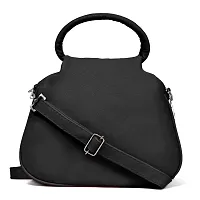 Elegant Black New PU Heart Sling Bag For Girls And Women-thumb2