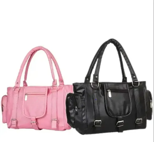 Pack Of 2 PU Handbags For Women