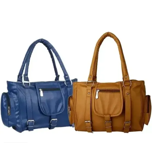 Elegant Combo Set Of Artificial Leather Solid Handbags