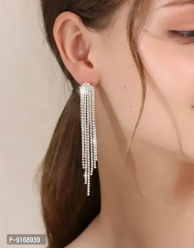 Elegant Metal Stone Earrings For Women