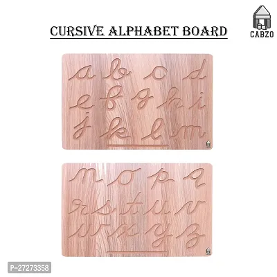 CABZO Learning  Educational Board Toys | Cursive Alphabet Toys for Your 2+ Years Old Kids (Cursive Alphabet Board)-thumb0