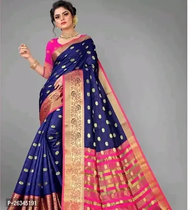 Beatiful Multicoloured Art Silk Saree With Blouse Piece For Women-thumb0