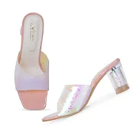 Trendy Printed Pink Heels-thumb3