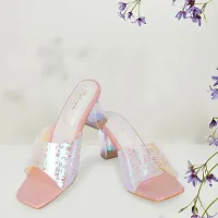 Trendy Printed Pink Heels-thumb4