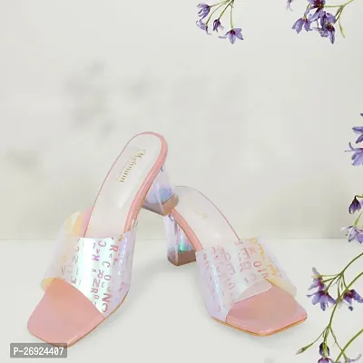 Trendy Printed Pink Heels-thumb5