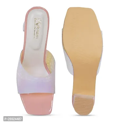 Trendy Printed Pink Heels-thumb2