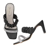 Black diamond straps embellished block heel-thumb2