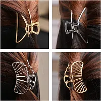 BIRDWARE Medium-Size Multi Color Imported Metal Material Butterfly hair Clips For Women & Design as per available (Pack Of 9) | hair clutchers-thumb4