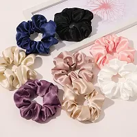 BIRDWARE Hair Rubber Bands For Women And Girls Stretchable Hair Bands Elastic Cotton Stretch Hair Ties Bands  Hair bow (Satin Hair Band Pack of 24)-thumb2