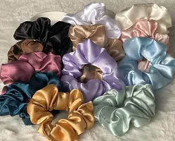 BIRDWARE Hair Rubber Bands For Women And Girls Stretchable Hair Bands Elastic Cotton Stretch Hair Ties Bands  Hair bow (Satin Hair Band Pack of 24)-thumb1