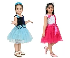 Baby Girls Multicolor Net Frock Dress Combo Set (Pack Of 2)-thumb2