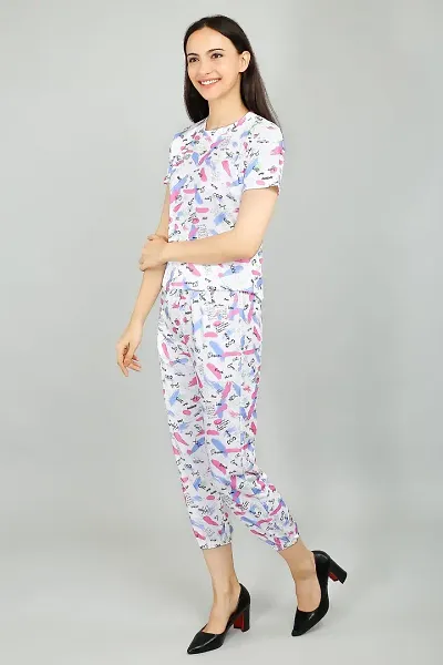 MYKUKI Women Staylish 2 Piece Dress Plazoo and T Shirt Set Pink