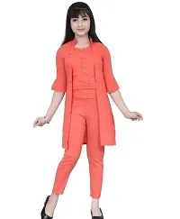 MYKUKIGirls 3 pcs Dress Jumpsuit Dress Top pant And Shrug-thumb1