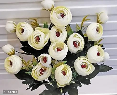 Trendy Fabric Artificial Rose Flower Bunch-thumb2