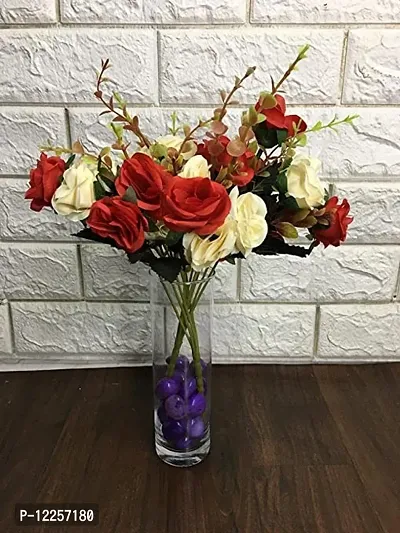 Trendy Fabric Artificial Rose Flower Bunch