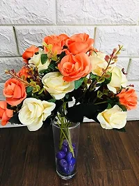 Trendy Fabric Artificial Rose Flower Bunch-thumb1