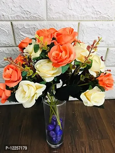 Trendy Fabric Artificial Rose Flower Bunch-thumb2