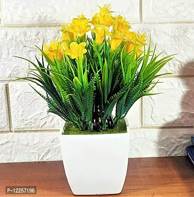 Trendy Natural Looking Artificial Flower With Melamine Pot