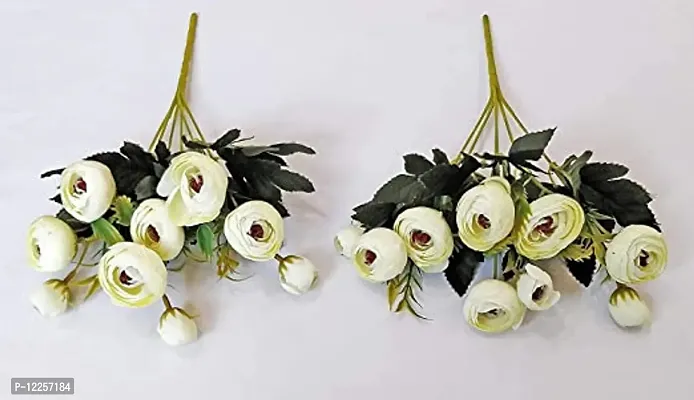 Trendy Fabric Artificial Rose Flower Bunch