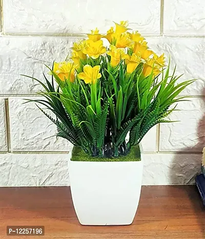 Trendy Natural Looking Artificial Flower With Melamine Pot-thumb2