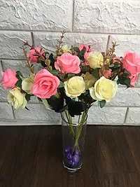 Trendy Fabric Artificial Rose Flower Bunch-thumb1