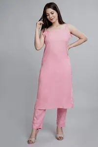 Trendy Sleeveless Kurta With Palazzo Set-thumb1