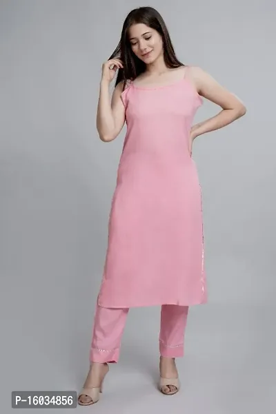 Trendy Sleeveless Kurta With Palazzo Set-thumb2