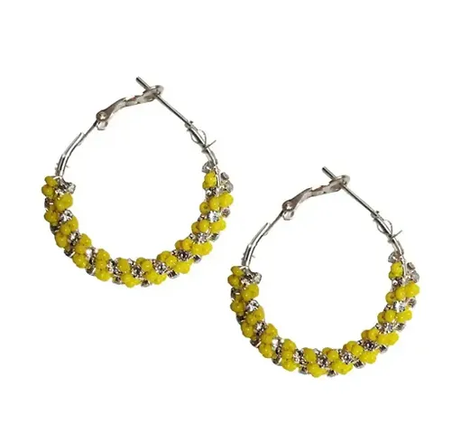 Alloy Beads Hoop Earrings Earrings For Women