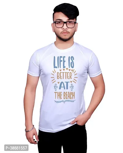 Reliable White Cotton Solid Round Neck Tees For Men