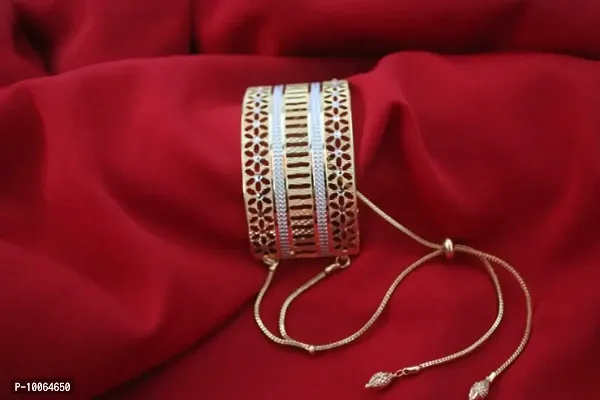 Trendy Brass Elasticated Bracelet For Women