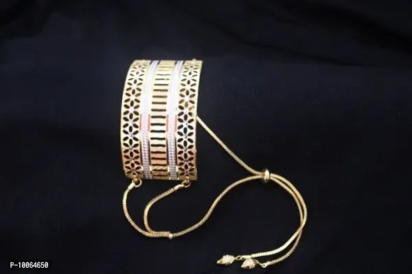 Trendy Brass Elasticated Bracelet For Women-thumb2